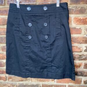 Sandro Sportswear Black Mini Sailor Button Skirt Women's Size 10
